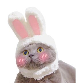 Dog Cute Costume Bunny Rabbit Hat Headband with Ears for Cats & Dogs Party Costume Easter Halloween Novelty Accessory Headwear (Large) in Saudi Arabia