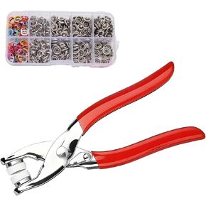 Sewing Kit with 100PCS Metal Snap Buttons, 9.5mm Snap Fasteners Set with Manual Pliers Tool, DIY Button Kit for Clothing, Bags, Leather, Hats, and Fabric Crafts – Ideal for Sewing and Repairs in Kuwait