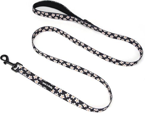 Jack & Bully Dog Leash with Padded Neoprene Handle, 360° Swivel Clasp, Heavy Duty Nylon, Durable, Checkered in Saudi Arabia