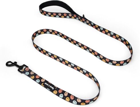 Jack & Bully Dog Leash with Padded Neoprene Handle, 360° Swivel Clasp, Heavy Duty Nylon, Durable, Checkered in Saudi Arabia