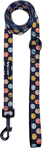 Jack & Bully Dog Leash with Padded Neoprene Handle, 360° Swivel Clasp, Heavy Duty Nylon, Durable, Checkered in Saudi Arabia