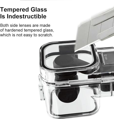 PULUZ 40m/131ft Dive Case for Insta360 One RS 1-Inch 360 Edition - Underwater Waterproof Housing Cover with PC Shell - Essential Camera Accessories in Kuwait