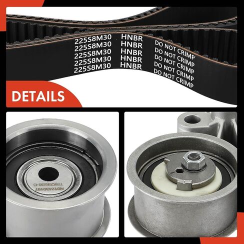 مجموعة حزام توقيت المحرك A-Premium متوافقة مع سيارات كاديلاك وساب وزحل - CTS 2003-2004، 9-5 1999-2003، L300 2002-2005، LW300 2002-2003، Vue 2002-2003 - 3.0L 3.2L in Saudi Arabia