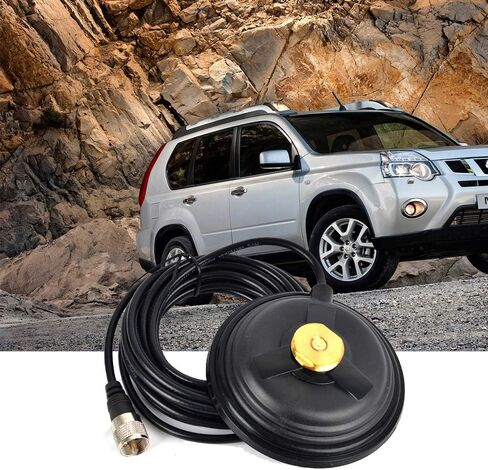 UAYESOK Mini NMO Mount Magnetic Base W/5M Low Loss Coax Cable for NMO Mobile Antennas in Kuwait