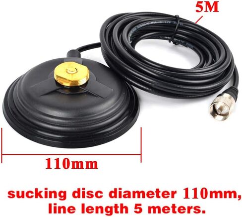 UAYESOK Mini NMO Mount Magnetic Base W/5M Low Loss Coax Cable for NMO Mobile Antennas in Kuwait