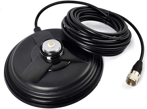 UAYESOK Mini NMO Mount Magnetic Base W/5M Low Loss Coax Cable for NMO Mobile Antennas in Kuwait