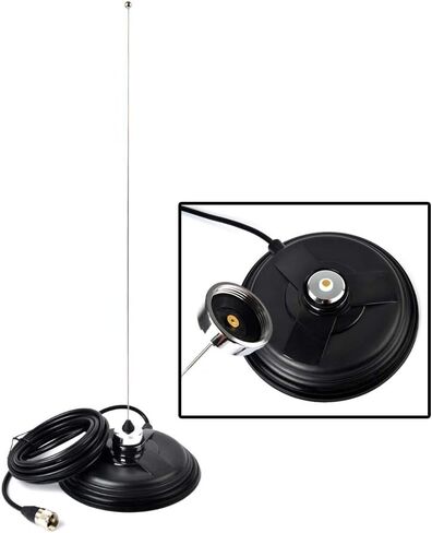 UAYESOK Mini NMO Mount Magnetic Base W/5M Low Loss Coax Cable for NMO Mobile Antennas in Kuwait