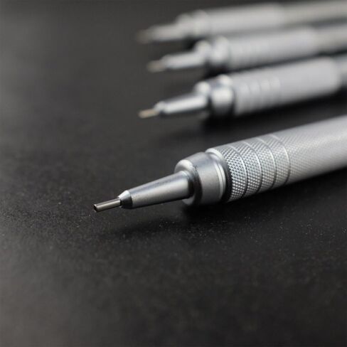 قلم رصاص ميكانيكي Pentel Graphgear 500، رصاص 0.5 مم، درجة HB، 1 × قلم Graphgear، فضي، (PG515-A) in Saudi Arabia