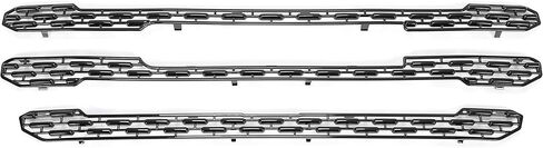 إدراج شبكة KUAFU متوافق مع 2019-2022 GMC Sierra 1500 SLT Grill Overlay Trim 3PCS Chrome - فضي in Saudi Arabia