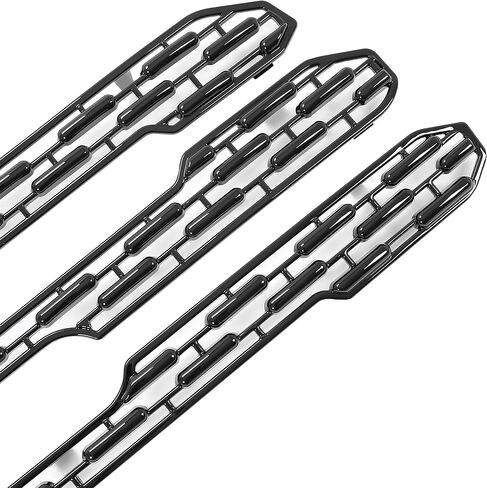 إدراج شبكة KUAFU متوافق مع 2019-2022 GMC Sierra 1500 SLT Grill Overlay Trim 3PCS Chrome - فضي in Saudi Arabia