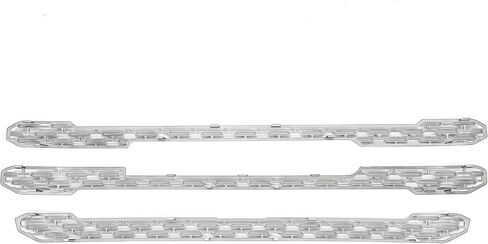 إدراج شبكة KUAFU متوافق مع 2019-2022 GMC Sierra 1500 SLT Grill Overlay Trim 3PCS Chrome - فضي in Saudi Arabia
