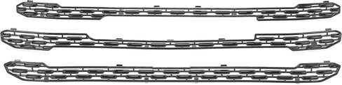 إدراج شبكة KUAFU متوافق مع 2019-2022 GMC Sierra 1500 SLT Grill Overlay Trim 3PCS Chrome - فضي in Saudi Arabia