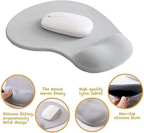 1 PCS Mouse Pad with Wrist Rest,Office Desk Accessories with Gel Support,Ergonomic Non-Slip Mat for Computer and Laptop Use in Saudi Arabia