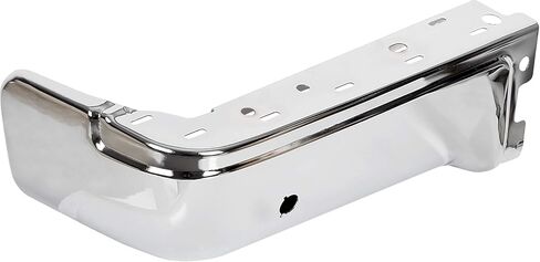 غطاء نهاية المصد الخلفي متوافق مع 2009-2014 Ford F-150 Lincoln Mark LT بديل لـ FO1102372 9L3Z17906B قضيب وجه الشاحنة من الجانب الأيسر للسائق مع فتحة مستشعر، كروم فولاذي فضي in Saudi Arabia