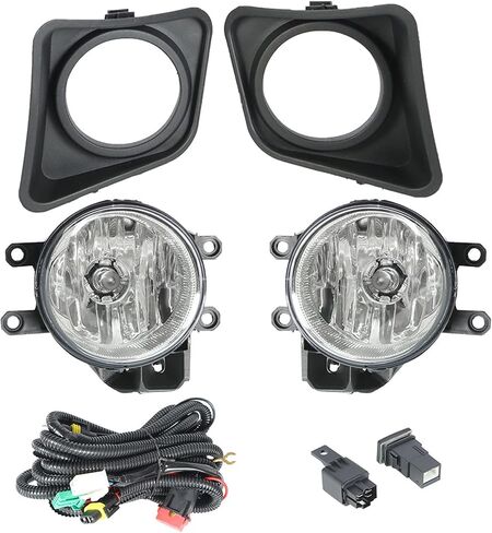 munirater Left & Right Clear Bumper Clear Fog Light w/Bulb+Wiring Harness+Switch Set Replacement for Tundra (XK50) 2014-2021 in Saudi Arabia