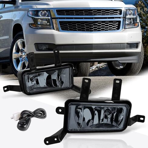 PM PERFORMOTOR Front Bumper Fog Lights Lamps w/Switch Compatible with Chevy Suburban/Tahoe 15-16 in Saudi Arabia