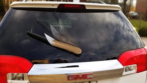 Dog Tail Wagging WiperTag attaches to rear vehicle wiper blades in Saudi Arabia