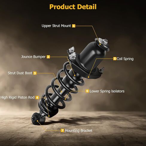 ASAPE Complete Struts Rear A Pair Fit for 2005 2006 2007 2008 2009 2010 for Scion tC 2.4L Quick-Strut Complete Strut Assembly Replace OE 172400L 172400R in Saudi Arabia