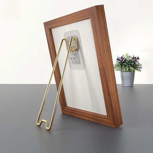 1PC Self Adhesive Picture Frame Easel Brackets Multi-Slot Design Foldable Metal Photo Frame Base Pedestal Bracket (Silver, Medium-18cm) in Saudi Arabia