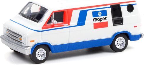 1976 B100 Van White with Red and Blue Stripes Blue Collar Collection Series 9 1/64 Diecast Model Car by Greenlight 35200 C in Saudi Arabia