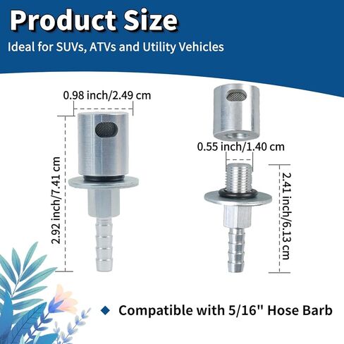 Upgrade 19-174 Fuel Tank Vent Valve and Bracket Kit Gas Fuel Tank Vent Valve Air Vent Compatible with Holley Sniper EFI 5/16 Hose Barb Remote Mount Detachable for Automotive Off-roads ATV UTV in Saudi Arabia