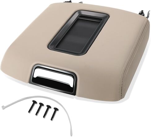 Auto Dynasty [Non Wireless Charger] Front Center Console Armrest Lid Kit Assembly Compatible with Chevy Tahoe Subrban GMC Yukon XL 2015-2019, Brown Leather in Saudi Arabia