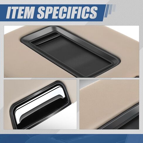Auto Dynasty [Non Wireless Charger] Front Center Console Armrest Lid Kit Assembly Compatible with Chevy Tahoe Subrban GMC Yukon XL 2015-2019, Brown Leather in Saudi Arabia