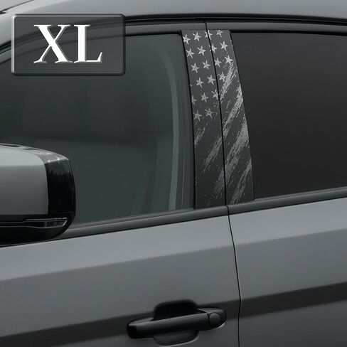 طقم قطعتين من الفينيل مقاس XL B-Pillar مقاس 12.6 بوصة × 23.6 بوصة (مقصوص حسب المقاس)، ملصق لاصق عمود السيارة B المقاوم للماء، ملصقات عمود نافذة الباب، غلاف سيارة من الفينيل اللامع لسيارات الدفع الرباعي والشاحنات ومركبات النقل (تدرج العلم الرمادي) in Saudi Arabia