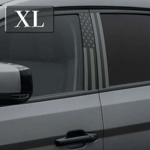 طقم قطعتين من الفينيل مقاس XL B-Pillar مقاس 12.6 بوصة × 23.6 بوصة (مقصوص حسب المقاس)، ملصق لاصق عمود السيارة B المقاوم للماء، ملصقات عمود نافذة الباب، غلاف سيارة من الفينيل اللامع لسيارات الدفع الرباعي والشاحنات ومركبات النقل (تدرج العلم الرمادي) in Saudi Arabia