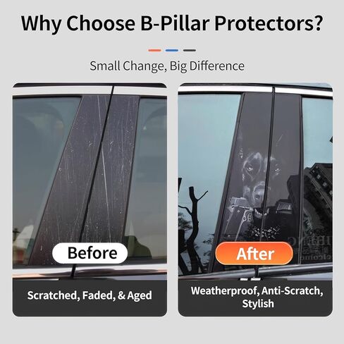 طقم قطعتين من الفينيل مقاس XL B-Pillar مقاس 12.6 بوصة × 23.6 بوصة (مقصوص حسب المقاس)، ملصق لاصق عمود السيارة B المقاوم للماء، ملصقات عمود نافذة الباب، غلاف سيارة من الفينيل اللامع لسيارات الدفع الرباعي والشاحنات ومركبات النقل (تدرج العلم الرمادي) in Saudi Arabia