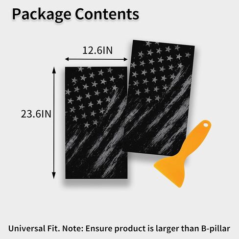 طقم قطعتين من الفينيل مقاس XL B-Pillar مقاس 12.6 بوصة × 23.6 بوصة (مقصوص حسب المقاس)، ملصق لاصق عمود السيارة B المقاوم للماء، ملصقات عمود نافذة الباب، غلاف سيارة من الفينيل اللامع لسيارات الدفع الرباعي والشاحنات ومركبات النقل (تدرج العلم الرمادي) in Saudi Arabia