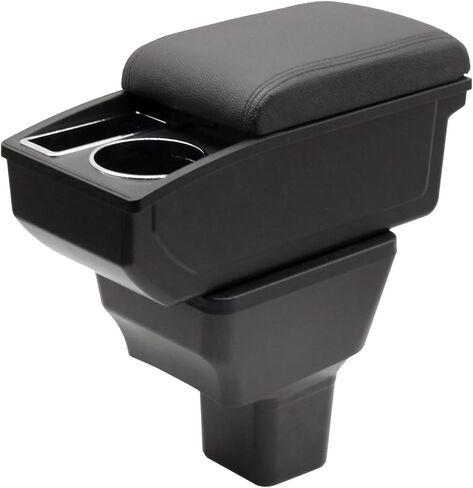 YJYWZH Car Armrest Box for Nissan Kicks Accessories 2016-2021 Center Console Storage Organizer Double Layer Space with Cup Holder Mobile Phone Holder (Black Thread) in Saudi Arabia