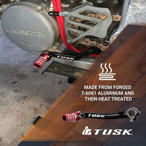 ذراع تحويل Tusk قابل للطي أسود/أحمر - يناسب: Honda CRF150R Expert 2012-2019 in Saudi Arabia