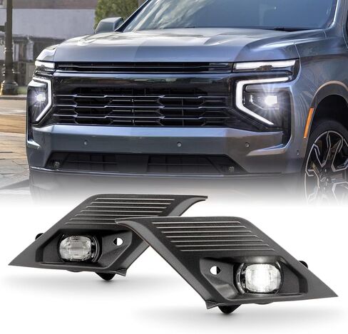 AKKON - Fit 2025+ Chevy Tahoe Suburban Full LED Fog Lights Front Bumper With Universal Switch OE Style Driver - Passenger Side Direct Replacement in Saudi Arabia