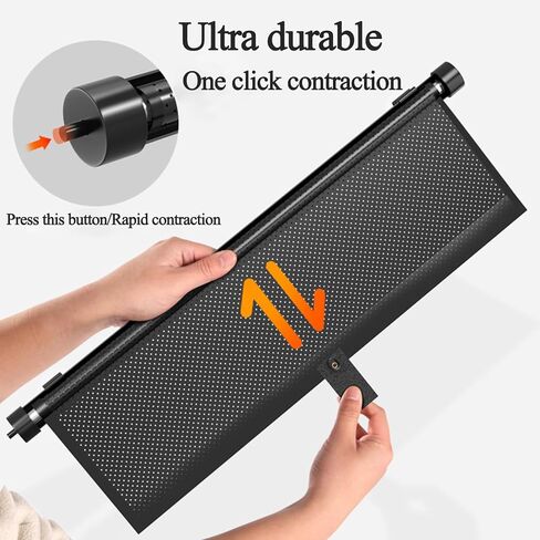 2 Pack Retractable Car Shades for Side Windows - Window Sun Shade for Car with Strong Suction Cups | Roller Shades UV Heat Block Sun Shade for Cars House Office Window (L:19.6"x19.6") in Saudi Arabia