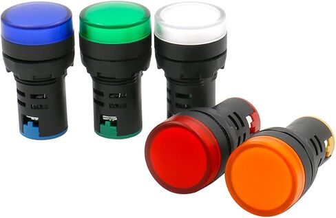 Baomain LED Indicator Pilot Light AD16 L22 AC/DC 12V 20mA Green Red Yellow Indicator lamp 3 Pieces in Saudi Arabia