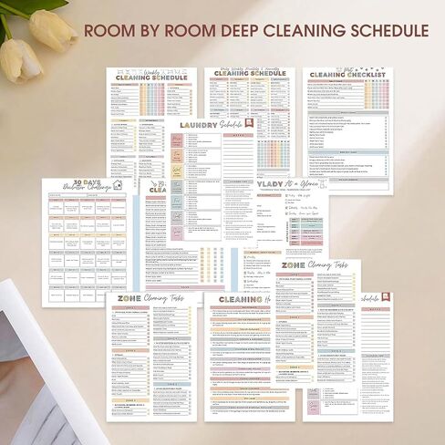 ADHD Cleaning Planner, Daily Weekly Monthly Household Cleaning Planner Schedule & Checklist Organizer, Stress-Free adhd Cleaning System for ADHD Minds with Reusable Pages in Saudi Arabia