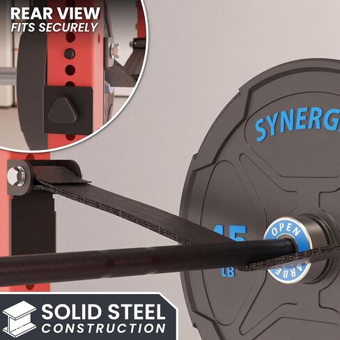أحزمة أمان Synergee لرفوف الطاقة - أشرطة التقاط الأثقال مع أقواس تثبيت سريعة ومحولات ثقب 5/8 بوصة - 1 بوصة - سعة 750 رطل - تناسب رفوف 2x2 و2x3 و3x3 in Saudi Arabia