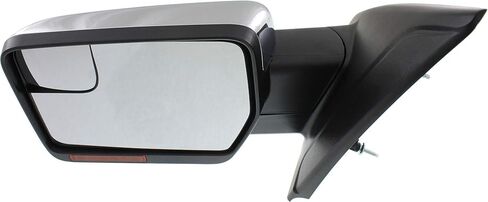 Garage-Pro Driver Side Power Heated Mirror for Ford F-150 2011-2014, Power Fold, Signal Light, Spotter Glass, Memory & Puddle Lamp, Chrome, Driver Side Mirror in Saudi Arabia