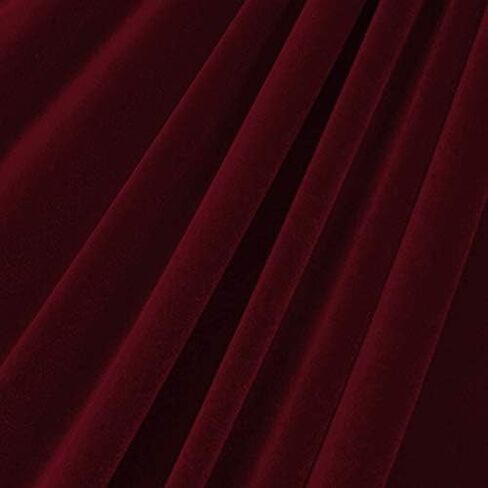 قماش مخملي فاخر قابل للتمدد في 4 اتجاهات من شركة Valentina Textile INC - ناعم وسلس ومتعدد الاستخدامات | عرض 58 بوصة | ألوان متعددة للتنجيد والأزياء والحرف اليدوية (1/2 ياردة، أسود) in Kuwait