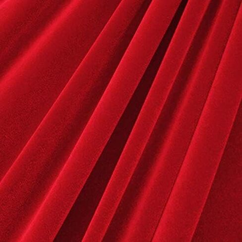 قماش مخملي فاخر قابل للتمدد في 4 اتجاهات من شركة Valentina Textile INC - ناعم وسلس ومتعدد الاستخدامات | عرض 58 بوصة | ألوان متعددة للتنجيد والأزياء والحرف اليدوية (1/2 ياردة، أسود) in Kuwait