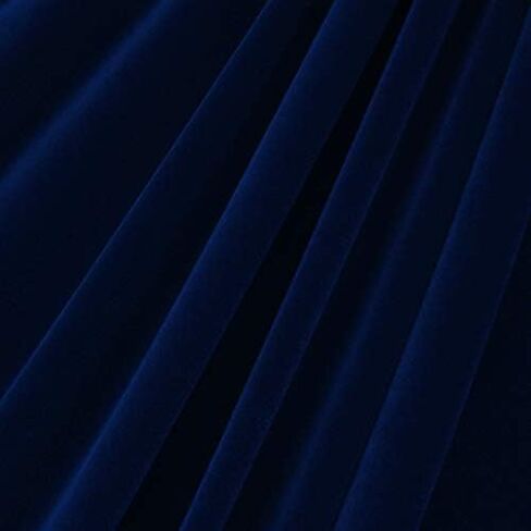 قماش مخملي فاخر قابل للتمدد في 4 اتجاهات من شركة Valentina Textile INC - ناعم وسلس ومتعدد الاستخدامات | عرض 58 بوصة | ألوان متعددة للتنجيد والأزياء والحرف اليدوية (1/2 ياردة، أسود) in Kuwait