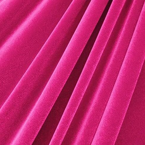 قماش مخملي فاخر قابل للتمدد في 4 اتجاهات من شركة Valentina Textile INC - ناعم وسلس ومتعدد الاستخدامات | عرض 58 بوصة | ألوان متعددة للتنجيد والأزياء والحرف اليدوية (1/2 ياردة، أسود) in Kuwait