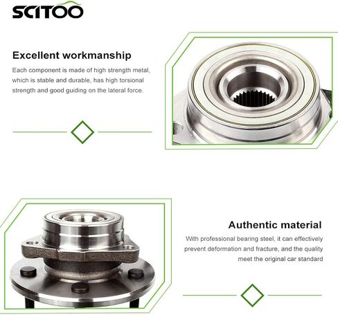 SCITOO محور محمل العجلة مناسب 1997-2000 لفورد F-150 5 العروات 515010 مجموعة المحور الأمامي الجديدة ث/ABS 2 Pack in Saudi Arabia