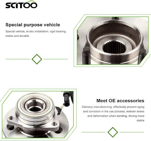 SCITOO محور محمل العجلة مناسب 1997-2000 لفورد F-150 5 العروات 515010 مجموعة المحور الأمامي الجديدة ث/ABS 2 Pack in Saudi Arabia