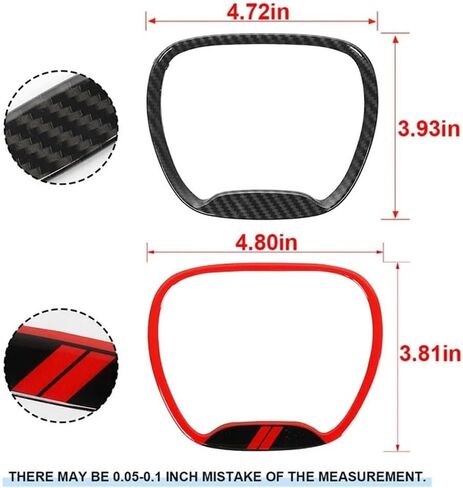 Car Steering Wheel Stickers Decoration Covers Trim Compatible With Dodge Challenger/Charger 2015 Up ABS Car Interior Accessories(Pink 2) in Saudi Arabia