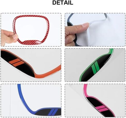 Car Steering Wheel Stickers Decoration Covers Trim Compatible With Dodge Challenger/Charger 2015 Up ABS Car Interior Accessories(Pink 2) in Saudi Arabia
