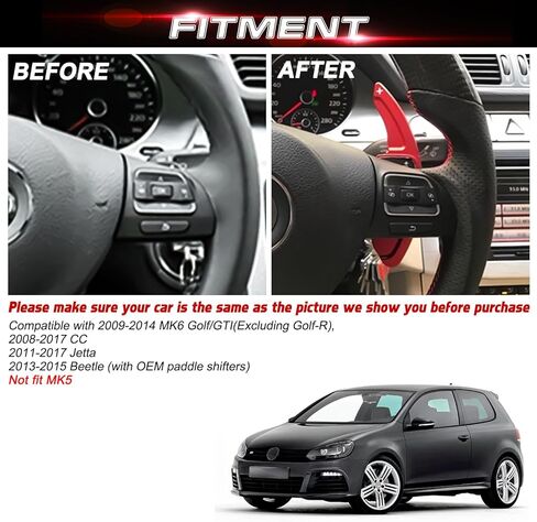x xotic tech غطاء ملحقات ناقل الحركة باللون الأحمر الرياضي متوافق مع Volkswagen MK6 Golf/GTI 2009-2014، CC 2008-2017، Jetta 2011-2017، Beetle 2013-2015 in Kuwait