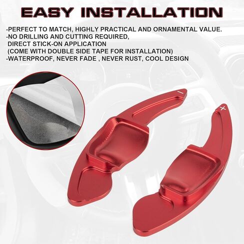 x xotic tech غطاء ملحقات ناقل الحركة باللون الأحمر الرياضي متوافق مع Volkswagen MK6 Golf/GTI 2009-2014، CC 2008-2017، Jetta 2011-2017، Beetle 2013-2015 in Kuwait