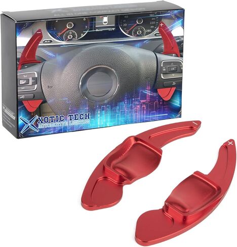x xotic tech غطاء ملحقات ناقل الحركة باللون الأحمر الرياضي متوافق مع Volkswagen MK6 Golf/GTI 2009-2014، CC 2008-2017، Jetta 2011-2017، Beetle 2013-2015 in Kuwait